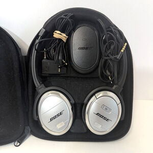 BOSE QC 3 QuietComfort 3 Acoustic Noise Cancelling W/Case Tested